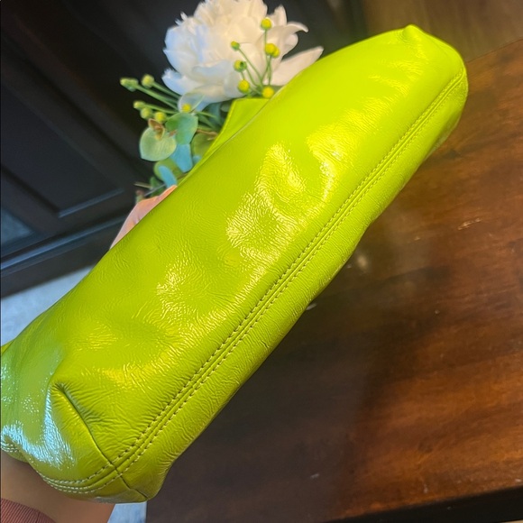 Michael Kors Chartreuse Clutch with Gold Accents - Picture 6 of 17